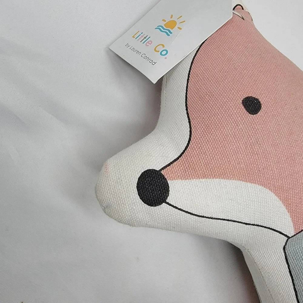 Little Co.‎ By Lauren Conrad Canvas Fox Shaped Decorative Accent Pillow 12x16